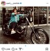 画像：吉田沙保里さん「免許持ってないけど...」ハーレーにまたがる写真に反響「かっこいい」「めちゃ似合う」