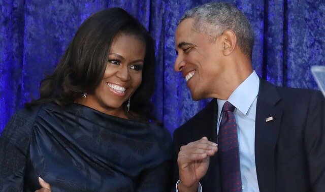 画像：バラク・オバマ元米大統領＆妻ミシェル夫人(C)Getty Images