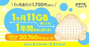 povo2.0、132GB（365日間）／30GB（180日間）／1GB（365日間）の期間限定トッピング