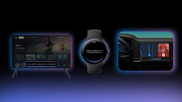 画像：Gemini、Wear OS搭載スマートウォッチで利用可能に　Android AutoやAndroid TVにも