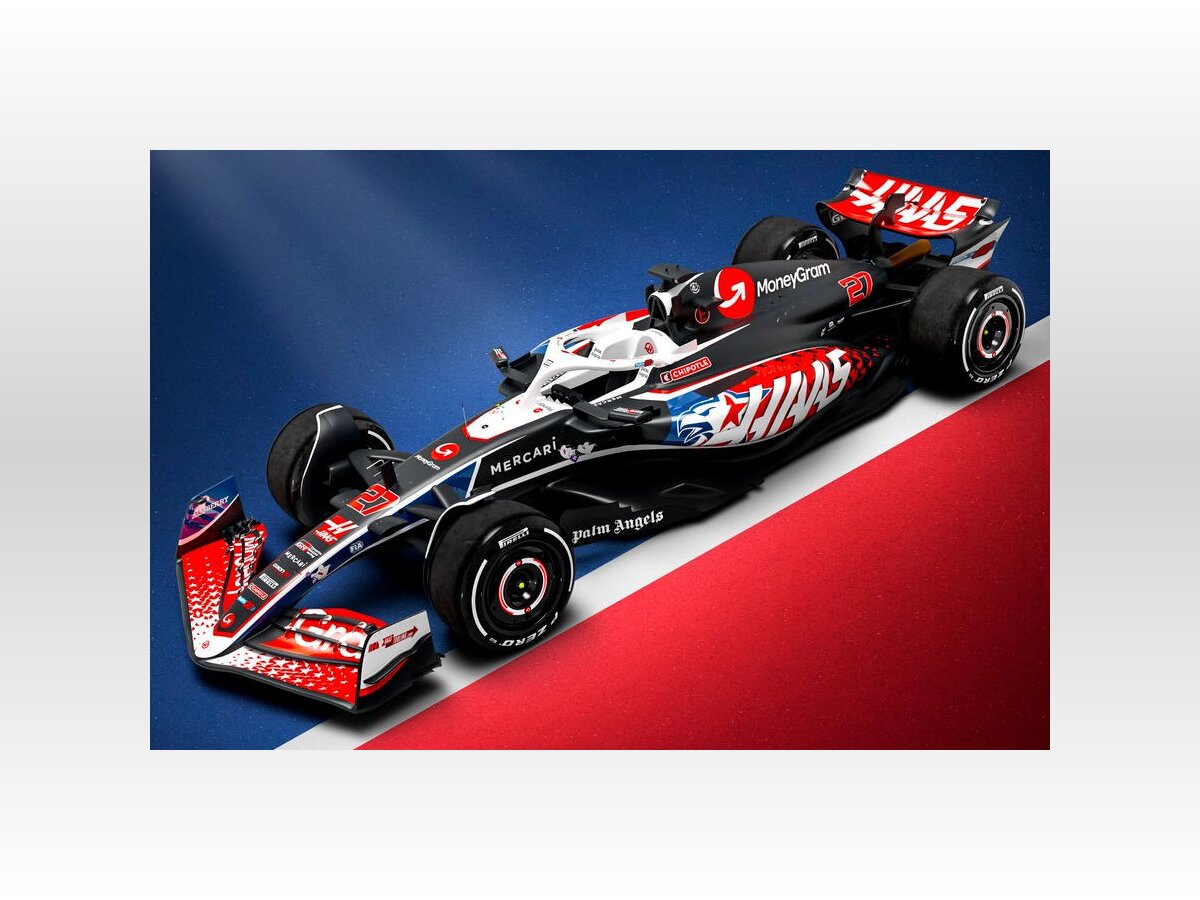 ハースF1がアメリカGP用スペシャルカラーを発表。トヨタ/GRの ハースF1がアメリカGP用スペシャルカラーを発表。トヨタ/GRの