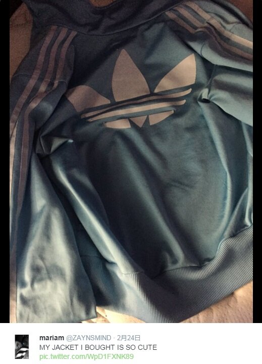 画像：あなたは何色に見える？　アディダスのジャージが新たな“青黒・白金ドレス”議論に/画像はmariam（@ZAYNSMlND）さんのTwitterスクリーンショット