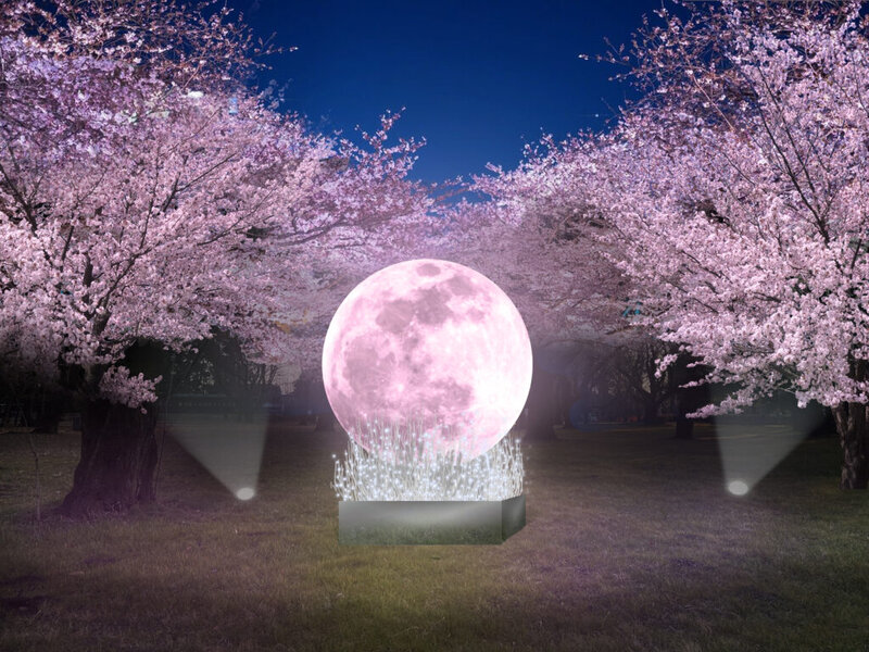 画像：小金井公園、満月をイメージしたオブジェのフォトスポット(イメージ)　
