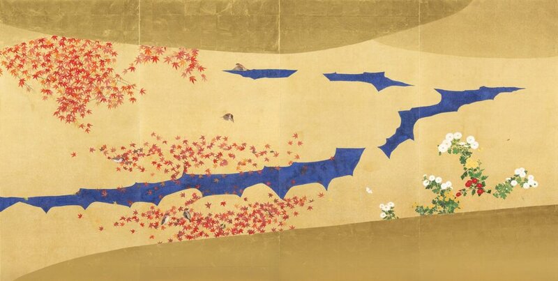 画像：10年の歳月をかけたふすま絵の原画24面　全国に先駆けて群馬県の高崎市タワー美術館で公開