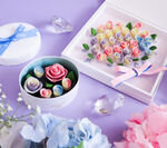 お花屋さんのチョコレートショップ『MESSAGE de ROSE BY KARENDO』より、「あじさい」カラーをイメージした季節限定の新作チョコレートが2023年6月16日(金)に発売