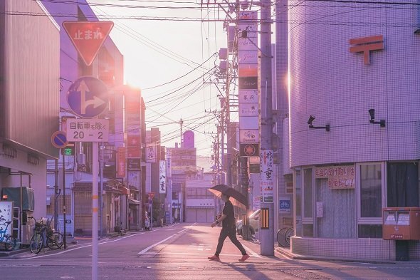 写真ニュース 2 4 いつもの道が 特別になった まるでアニメのワンシーン 夕焼けに染まった福井の町並みに反響 Biglobeニュース