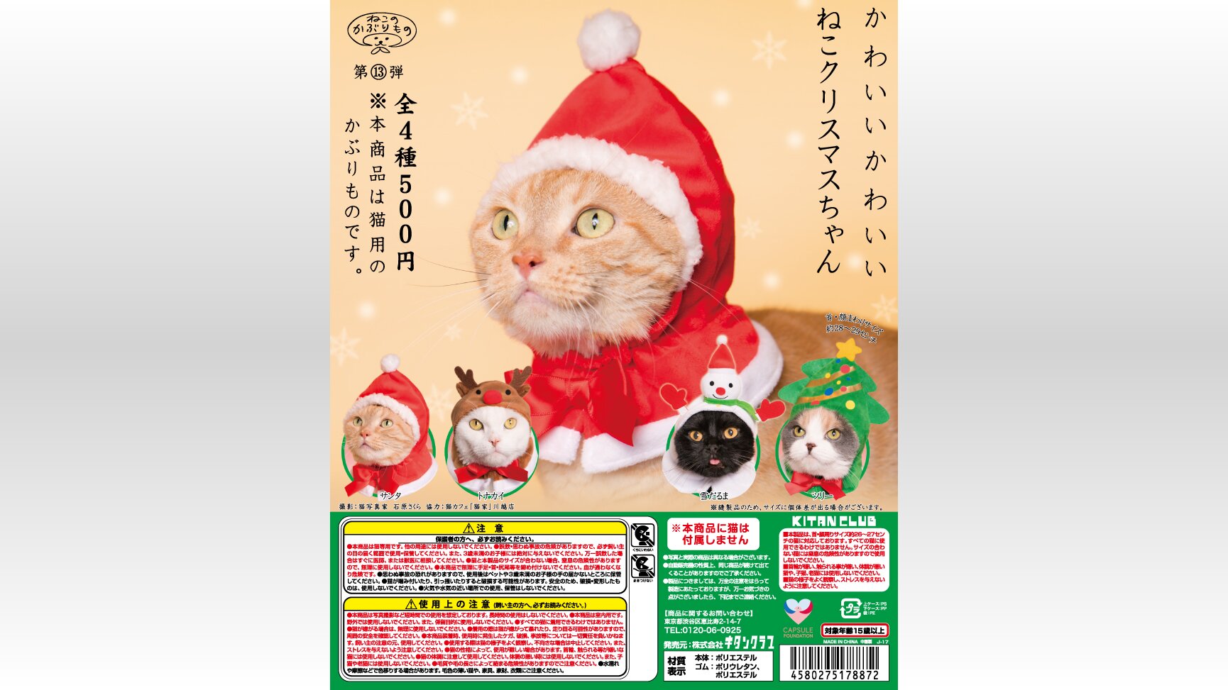 メリークリスマスだニャ サンタやトナカイに変身できる猫専用の