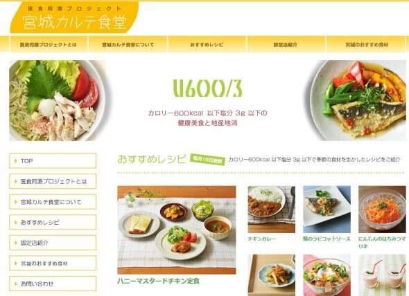 画像：医食同源プロジェクト「宮城カルテ食堂」ウェブサイトより